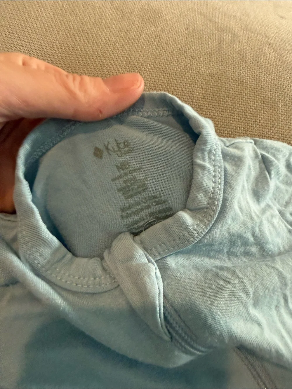 Kyte BABY Light Blue Zippered One-Piece Bodysuit